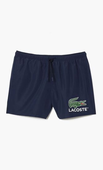 Croc Print Swim Trunks