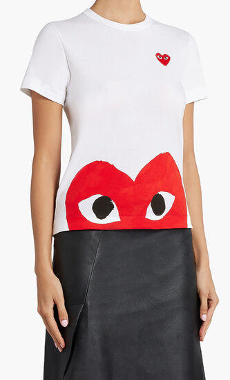 Half Heart Logo Print T-shirt