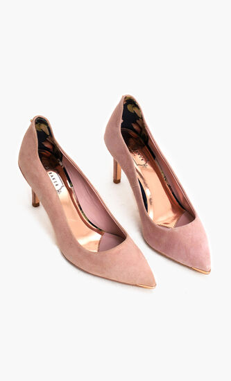 Suede Pointed Toe Pumps