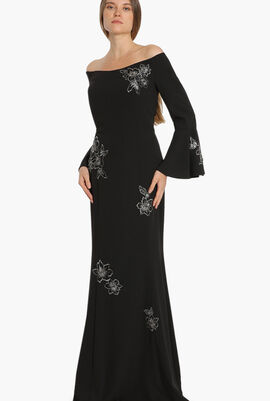 Sequins Embellished Evening Dress