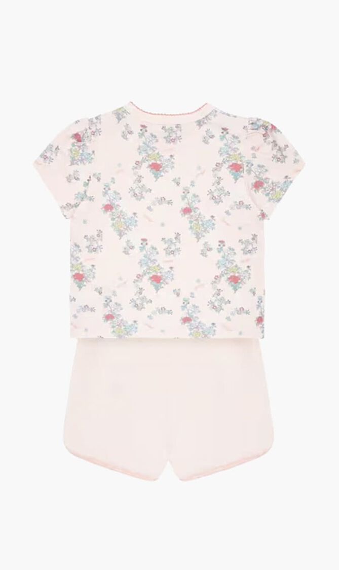 Floral Print T-Shirt and Shorts Set