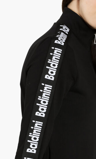 Logo Tape Zip-Up Sweatshirt