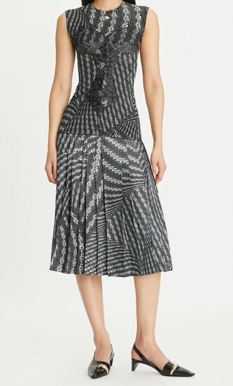 PLEATED SILK SKIRT
