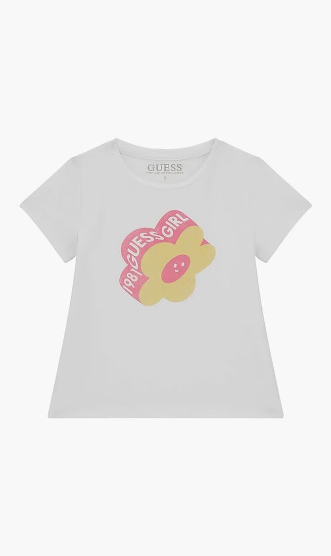 Contrasting Flower T - Shirt