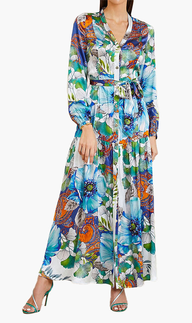 Marciano Silk Long Dress