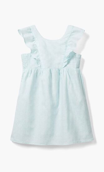 Linen Ruffle Dress