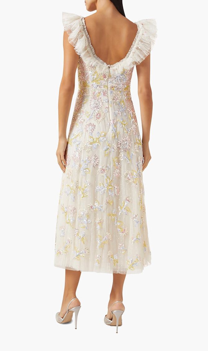 Sequin Dandelion Ruffle Ballerina Dress