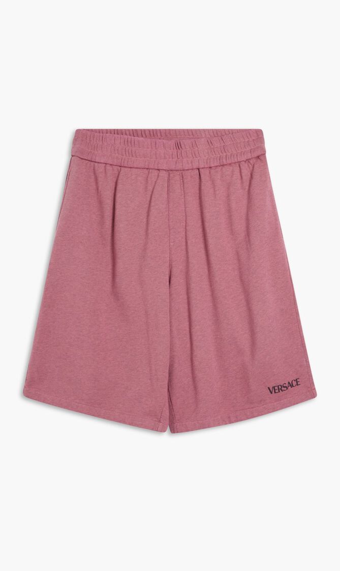 SHORT NON-GAUZED SWEATSHIRT FABRIC OVERDYED + VERSACE PRINT