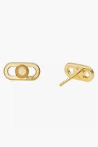 ASTOR LINK STUD EARRING GOLD STERLING