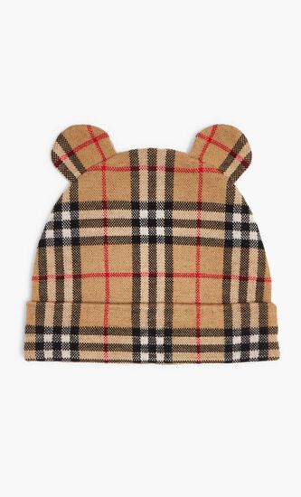 CHECK BEAR EARS HAT