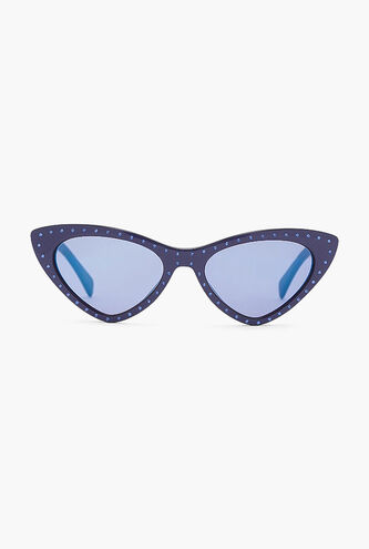 Crystal Embellished Cat Eye Sunglasses