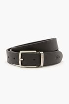 Men'S Lacoste Pin And Flat Buckle Belt Gift Set