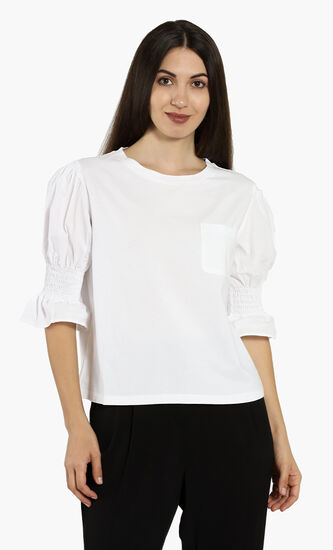 Shirred Sleeves Top