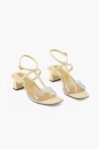 Strappy Lucite Heel Sandal