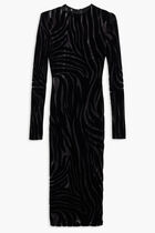 DRESS ZEBRA JERSEY VELOR JACQUARD FABRIC