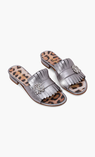 Fringed Leather Flats
