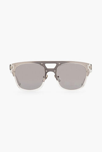 Transparent Square Mirrored Sunglasses