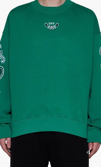 BANDANA ARR SKATE CREWNECK COLLEGE GREEN