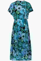 Floral Print Silk Dress