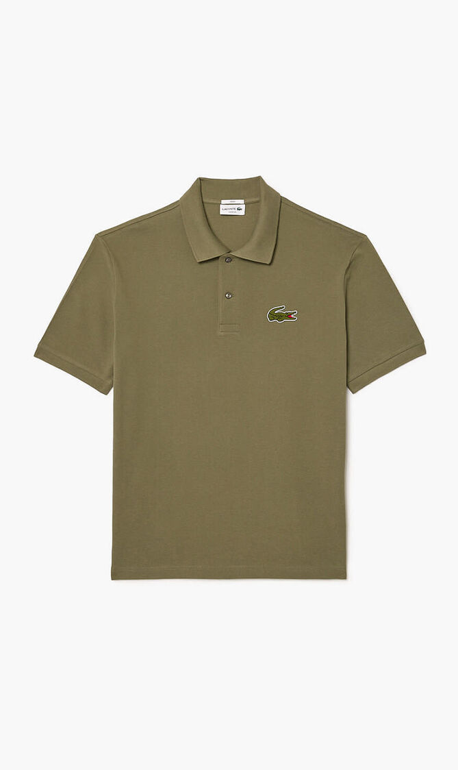 Loose Fit Pique Badge Polo Shirt