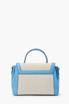 Top Handle Fabric+Calf Leather