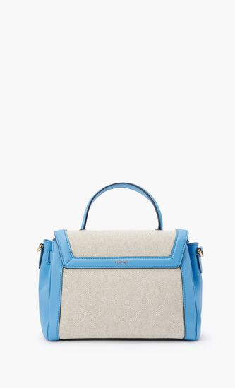 Top Handle Fabric+Calf Leather