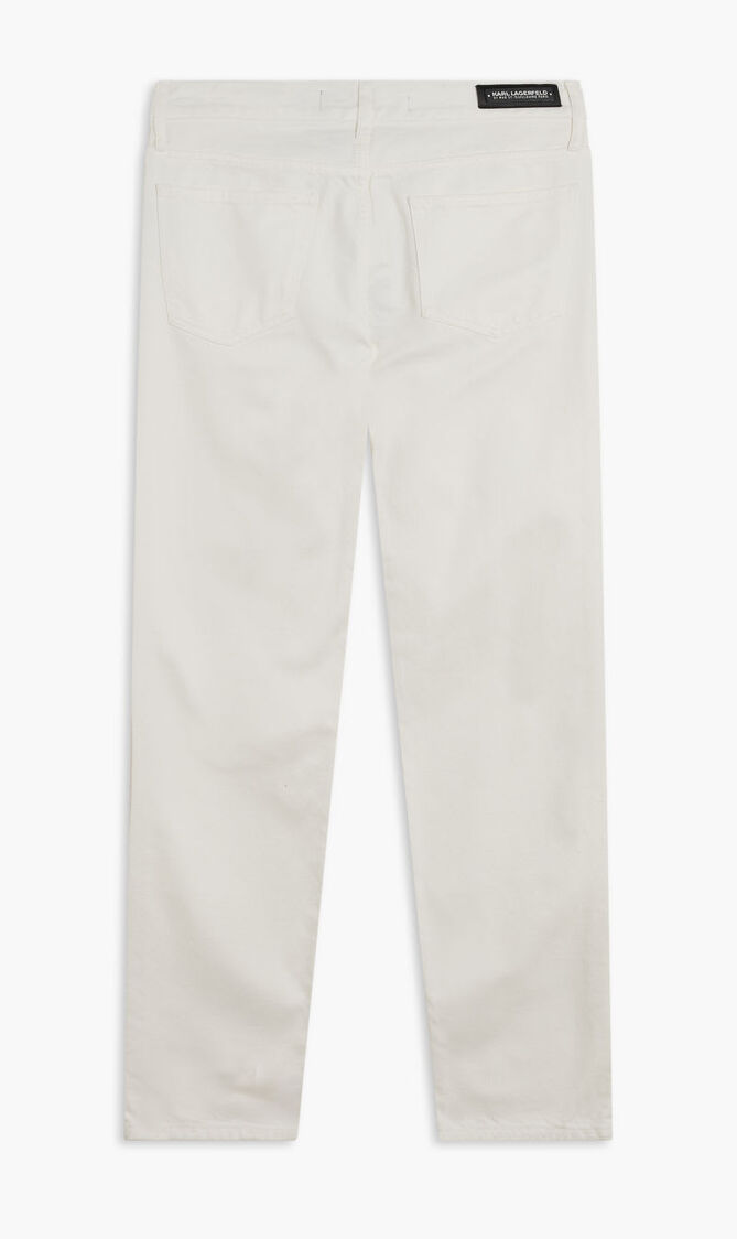 Tapered Jeans with Brand Logo Appliqué