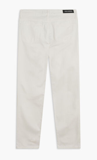 TAPERED LOGO DENIM PANTS