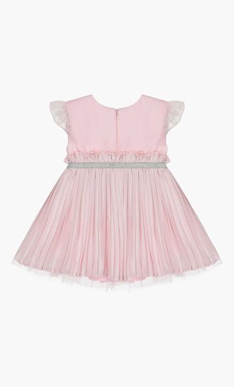 Logo Pleated Dress