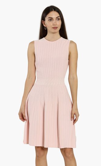 Balieey Stitch Detail Knitted Dress