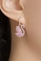 SJC ICONIC SWAN PE HOOP EARRINGS ROS/ROS