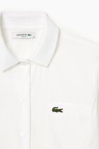 Poplin Shirt with Ribbed Collar