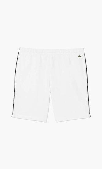 Logo Trim Cotton Fleece Shorts