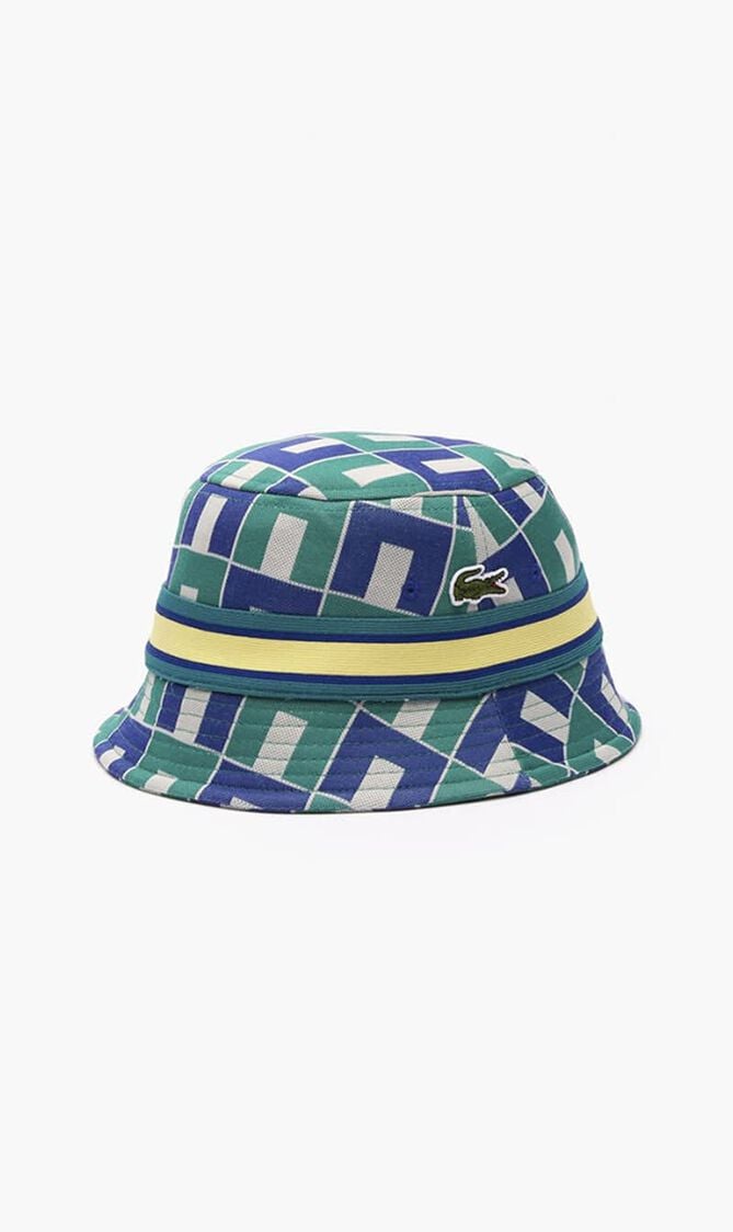 Interlock Jacquard Patterned Bucket Hat