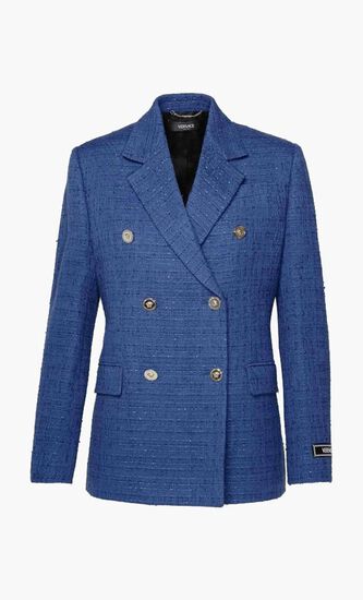 INFORMAL JACKET COTTON MIX SUMMER TWEED FABRIC