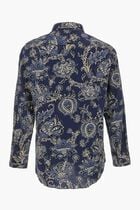 Paisley-Printed Curved Hem Shirt