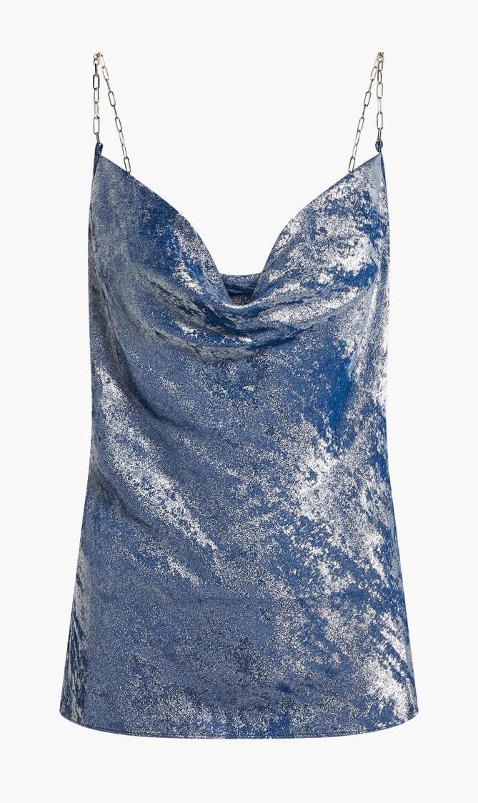 Sleeveless Daria Chain Shimmery Top