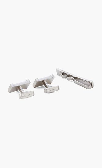 Precious Cufflinks and Tie Bar Gift Set