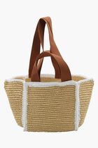 Raffia Effect Macram&eacute; Knitted Sillo Shopping Bag