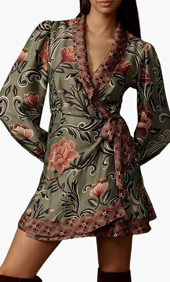Arabesque Long Sleeve Mini Dress