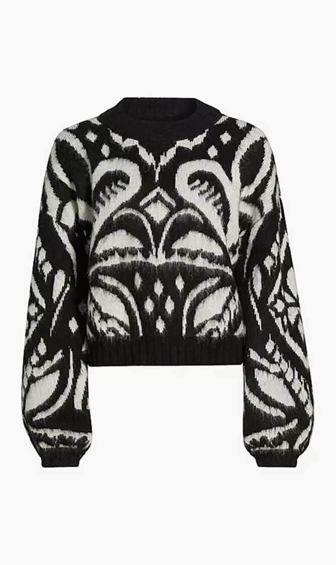 Pineapple Ikat Knit Crewneck Sweater