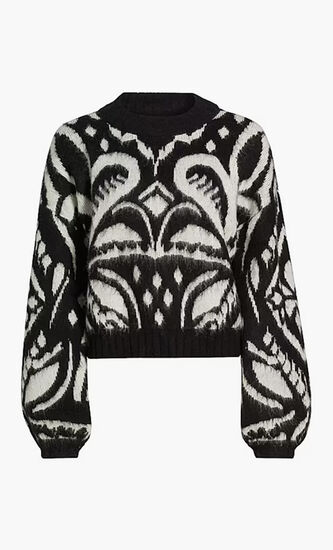 Pineapple Ikat Knit Crewneck Sweater