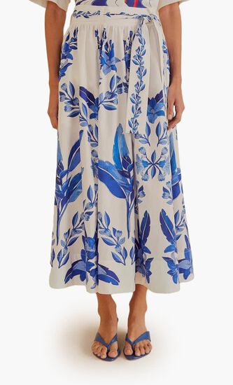 Cotton Midi Skirt
