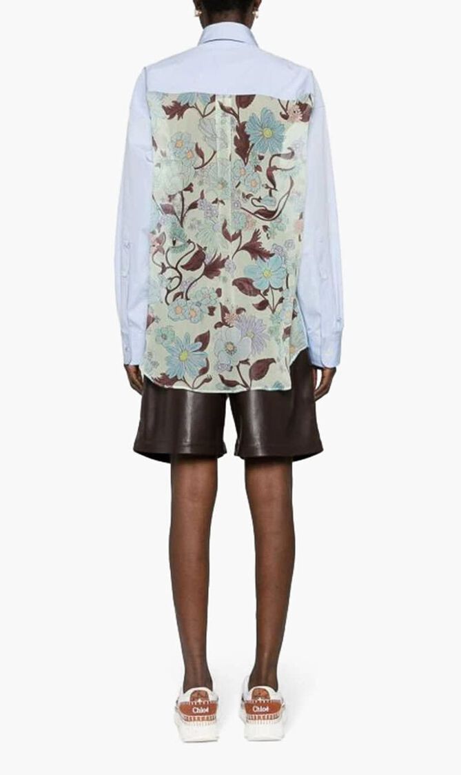 CHIFFON BACK OVERSIZED SHIRT
