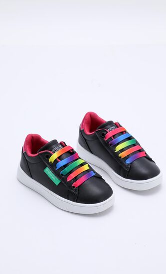 Label Leather Sneakers