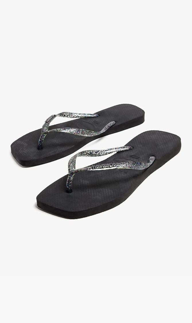 Slim Square Logo Flip Flops
