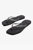 Slim Square Logo Flip Flops