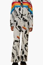 Toucan Print Rainbow Striped Ski Suit