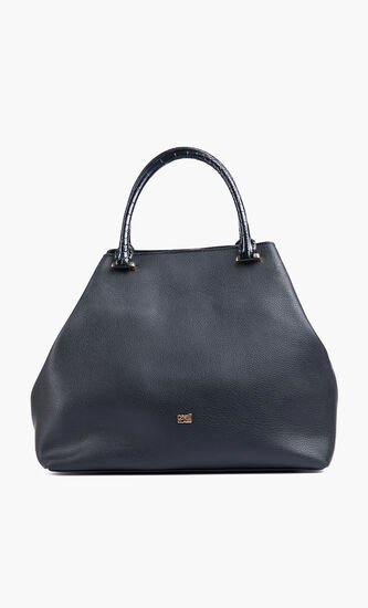 Handbag Grained Calfskin Black