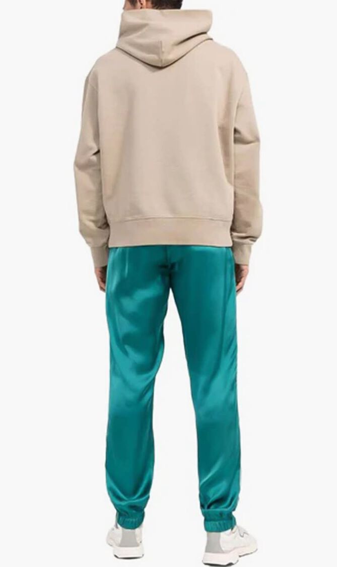 RA_SATIN CASUAL JOGGER EMERALD GOLD